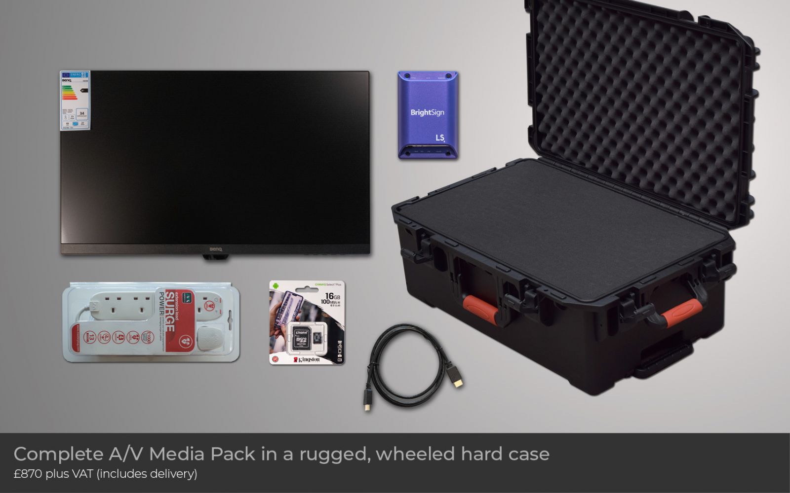X-Media Pack and Hard Wheeled Flight Case